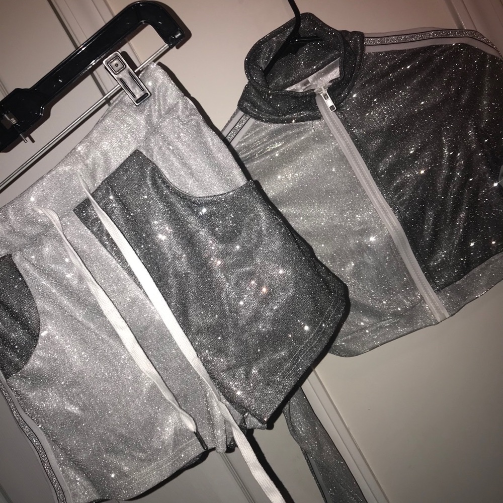 SJ inspired two piece shimmer set
